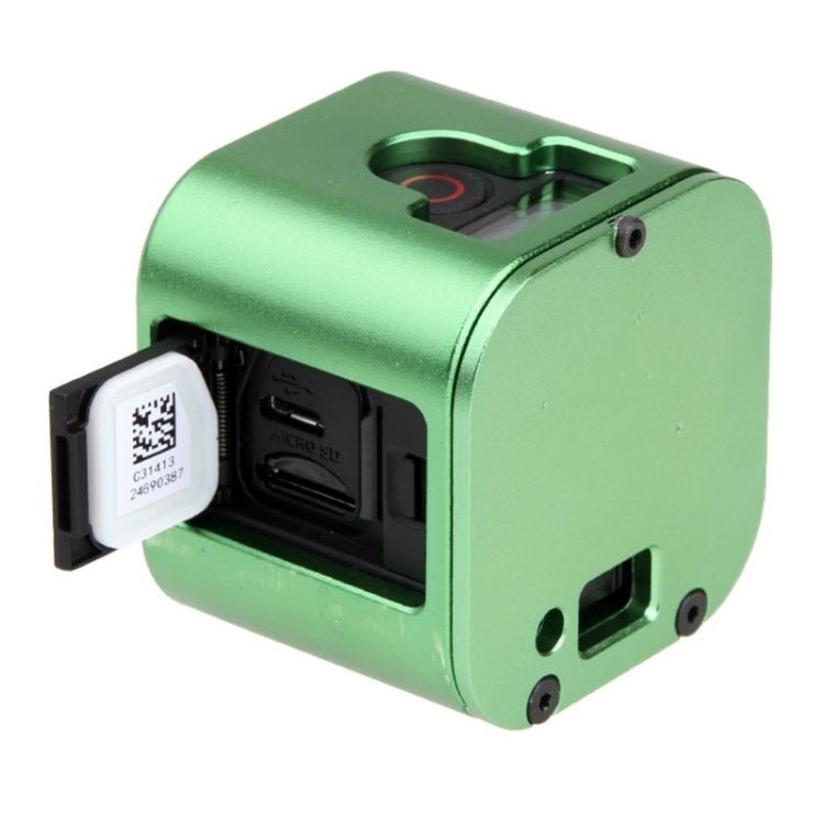Housing Shell CNC Aluminum Alloy Protective Cage with Insurance Back Cover for GoPro HERO5 Session /HERO4 Session /HERO Session(Green) - HoMEdemic™ 