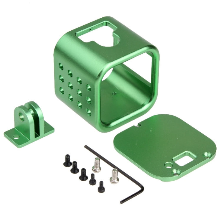 Housing Shell CNC Aluminum Alloy Protective Cage with Insurance Back Cover for GoPro HERO5 Session /HERO4 Session /HERO Session(Green) - HoMEdemic™ 