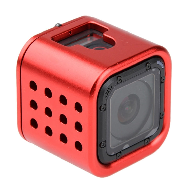 Housing Shell CNC Aluminum Alloy Protective Cage with Insurance Back Cover for GoPro HERO5 Session /HERO4 Session /HERO Session(Red) - HoMEdemic™ 