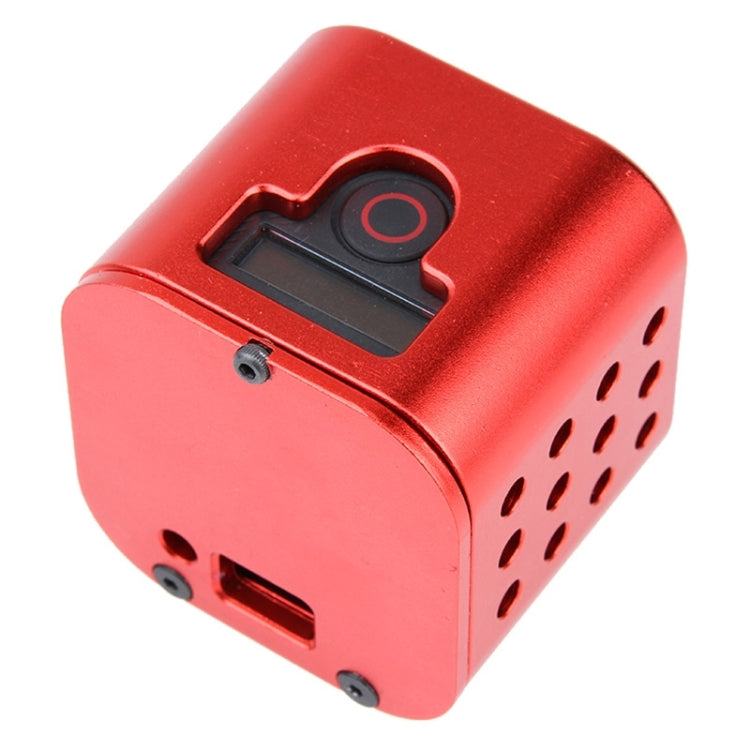 Housing Shell CNC Aluminum Alloy Protective Cage with Insurance Back Cover for GoPro HERO5 Session /HERO4 Session /HERO Session(Red) - HoMEdemic™ 