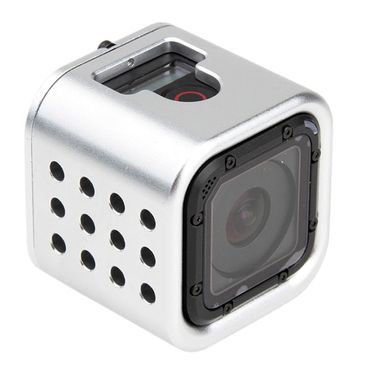 Housing Shell CNC Aluminum Alloy Protective Cage with Insurance Back Cover for GoPro HERO5 Session /HERO4 Session /HERO Session(Silver) - HoMEdemic™ 