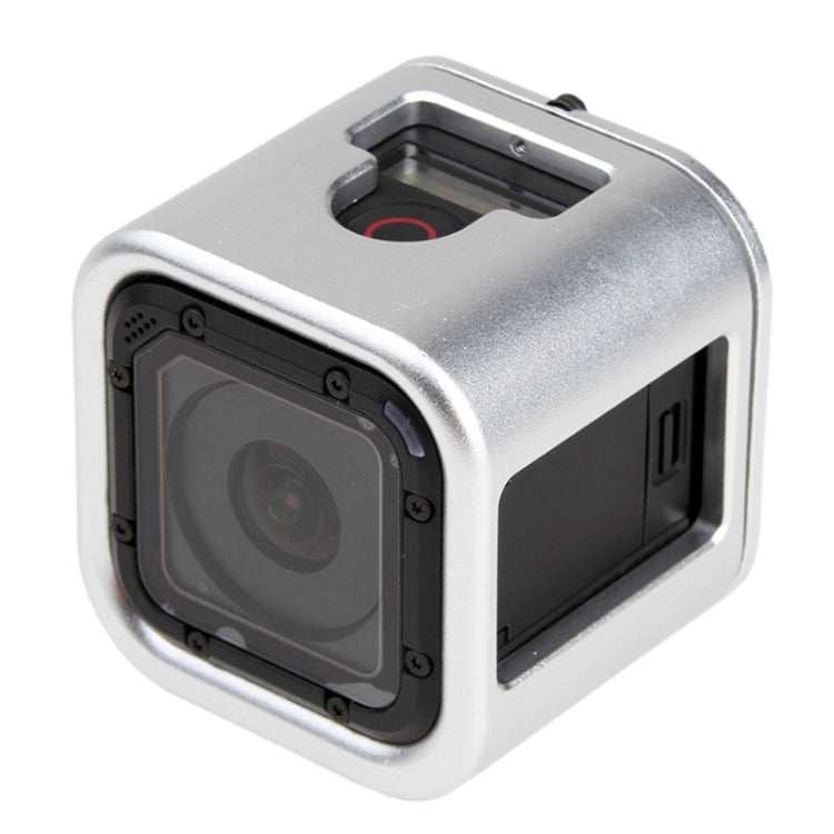 Housing Shell CNC Aluminum Alloy Protective Cage with Insurance Back Cover for GoPro HERO5 Session /HERO4 Session /HERO Session(Silver) - HoMEdemic™ 