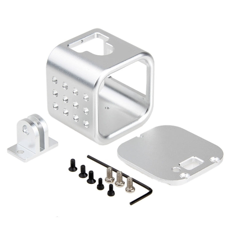 Housing Shell CNC Aluminum Alloy Protective Cage with Insurance Back Cover for GoPro HERO5 Session /HERO4 Session /HERO Session(Silver) - HoMEdemic™ 