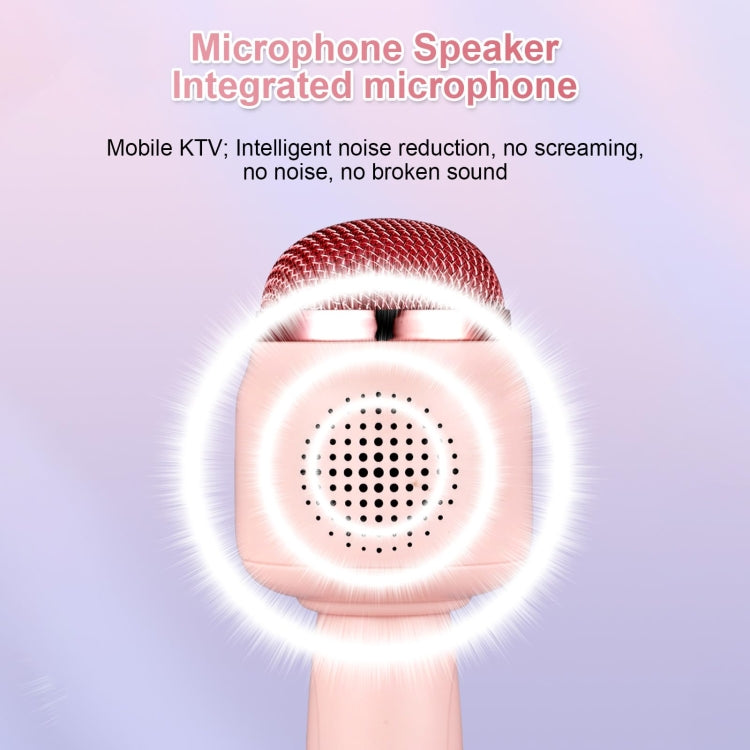 ICARER FAMILY F816 Karaoke Microphone Speaker Home Bluetooth Wireless Microphone(Pink) - HoMEdemic™ 