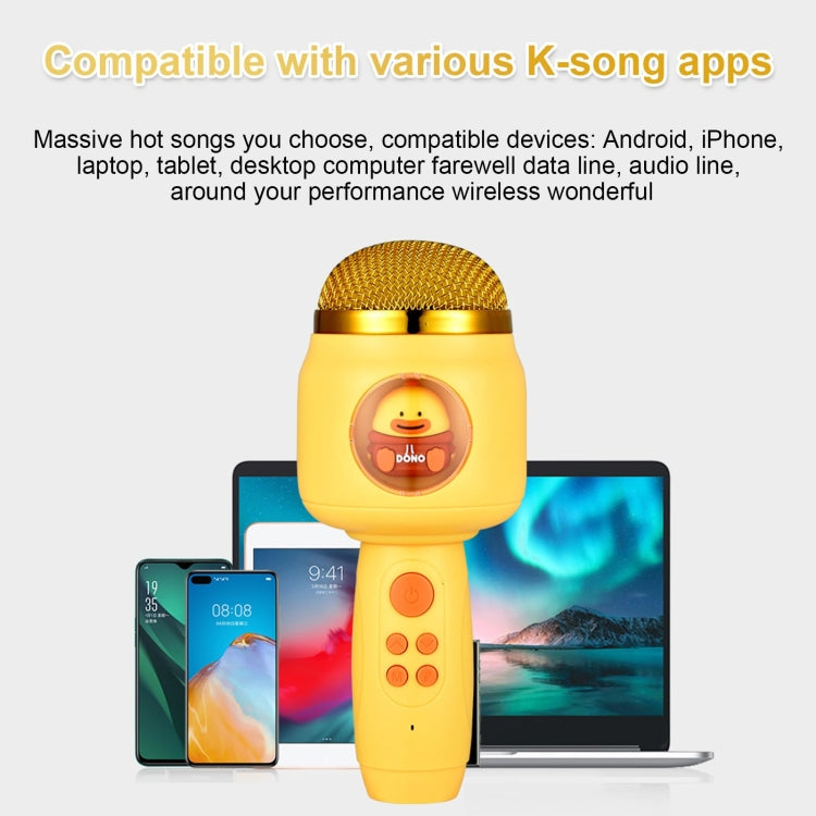 ICARER FAMILY F816 Karaoke Microphone Speaker Home Bluetooth Wireless Microphone(Yellow) - HoMEdemic™ 