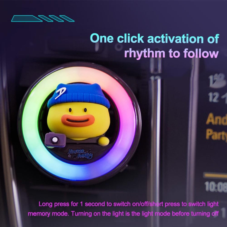 ICARER FAMILY XX-28 Car Aromatherapy Colorful Rhythm Lights Air Vent Aromatherapy Decoration(Blue) - HoMEdemic™ 