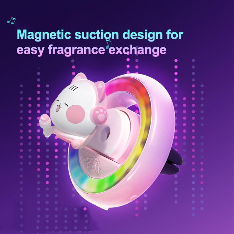 ICARER FAMILY XX-28 Car Aromatherapy Colorful Rhythm Lights Air Vent Aromatherapy Decoration(Pink) - HoMEdemic™ 