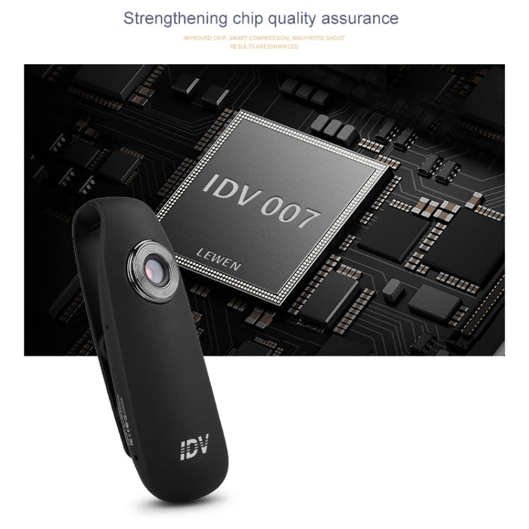 IDV 007 HD 1080P Clip Design Law Enforcement Recorder Portable Mini Monitoring Recorder, Support Motion Detection & TF Card (Max 128GB) - HoMEdemic™ 