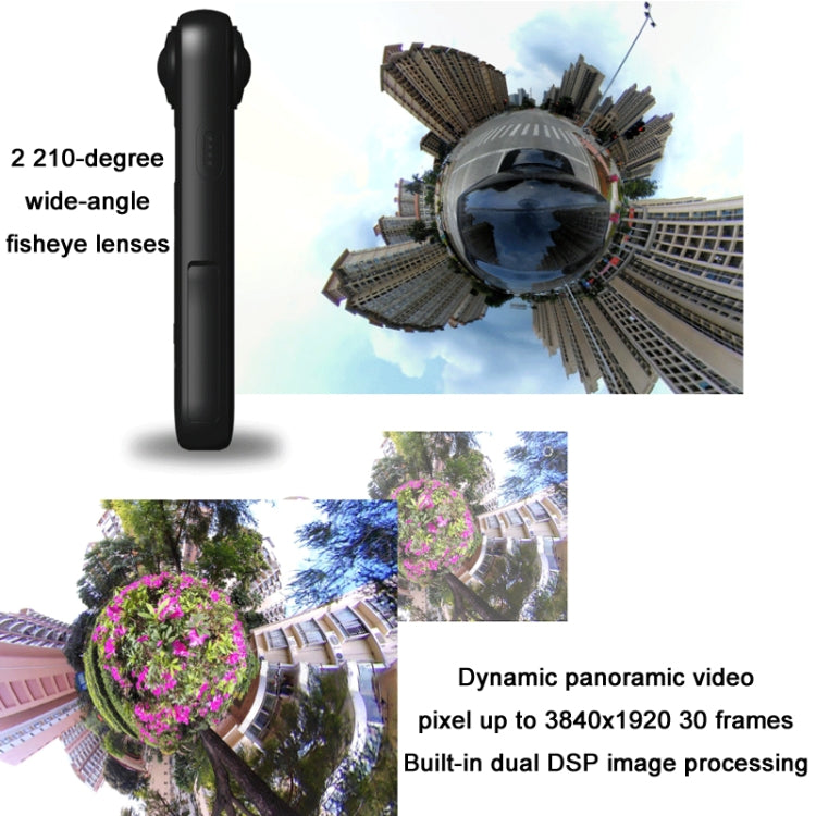IJOYER A3S 4K Cycling Anti-Shake 360 Panoramic Action Camera(Black) - HoMEdemic™ 