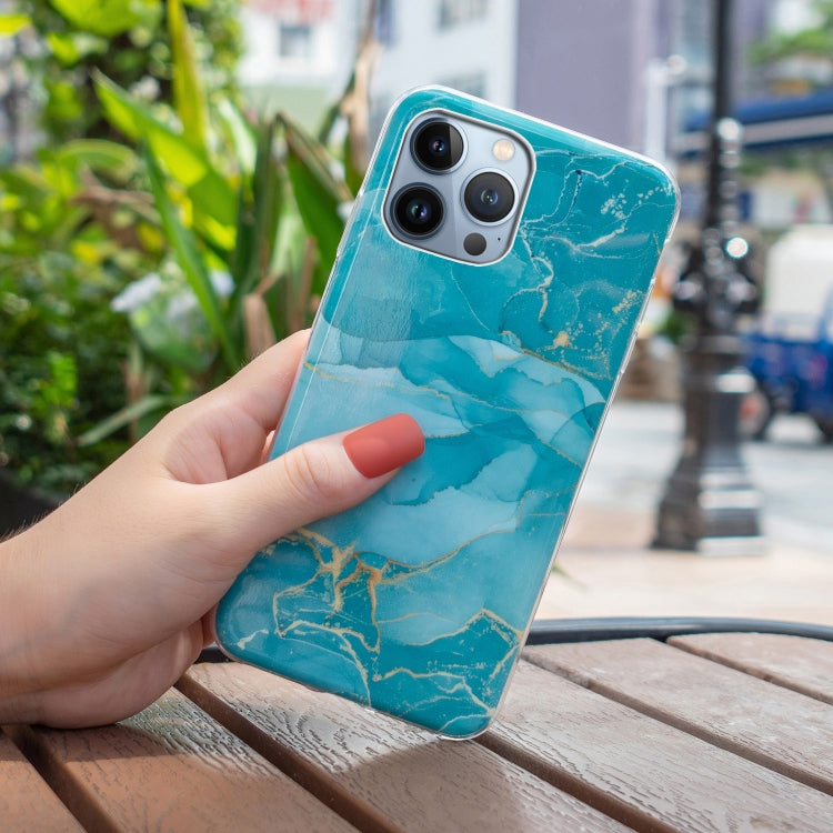 IMD Marble TPU Phone Case For iPhone 15 Pro(Green) - HoMEdemic™ 