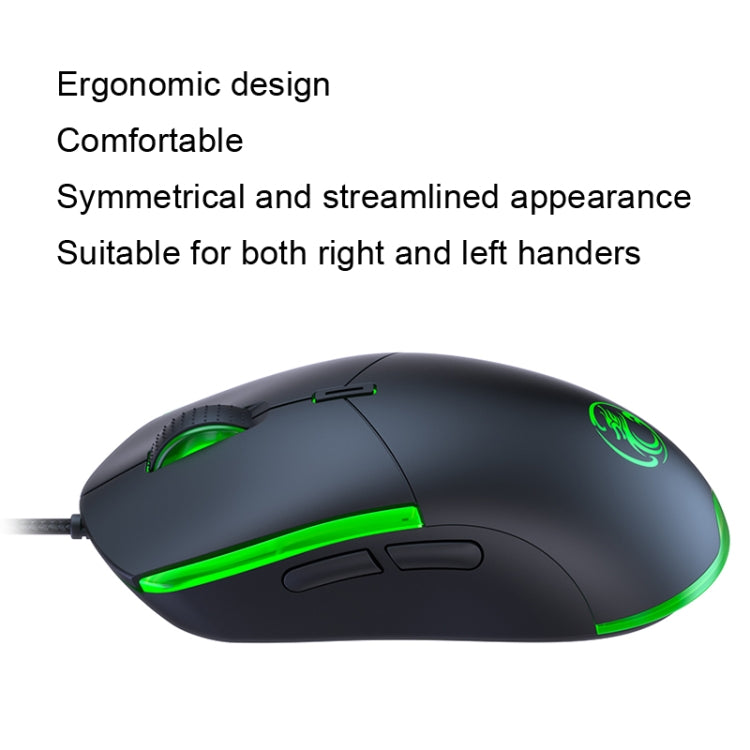 IMICE T30 Wired E-Sports Gaming Mouse LED Luminous Colorful Programmable 6D Mouse(Black) - HoMEdemic™ 