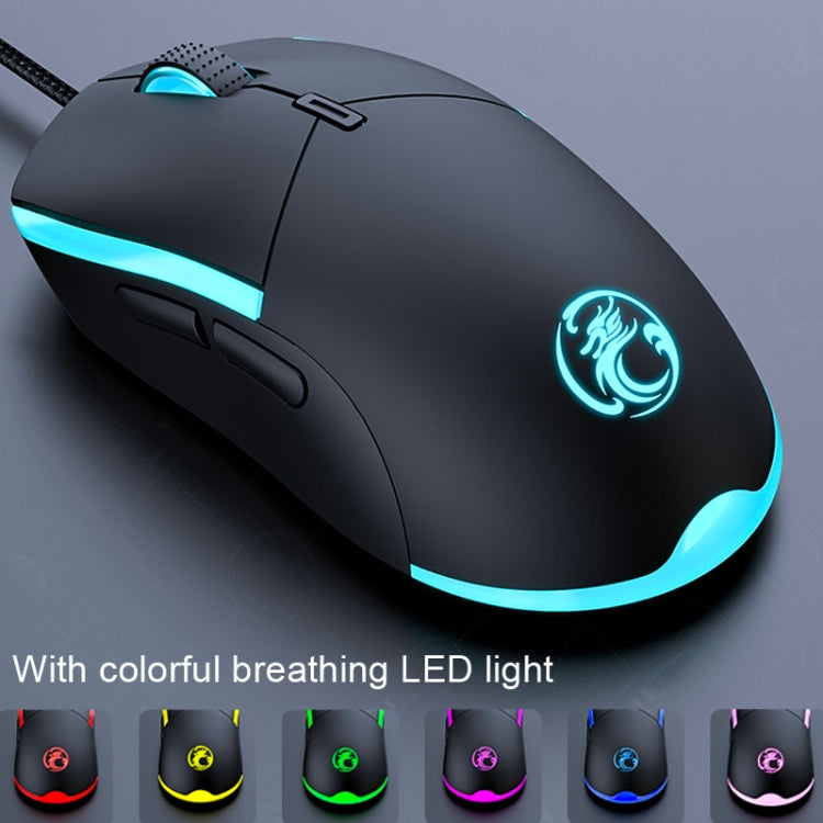 IMICE T30 Wired E-Sports Gaming Mouse LED Luminous Colorful Programmable 6D Mouse(Black) - HoMEdemic™ 