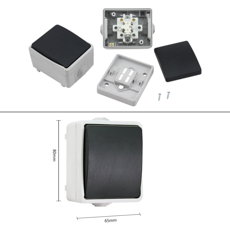 IP44 Waterproof Kitchen Bathroom Single Control Switch, EU Plug - HoMEdemic™ 