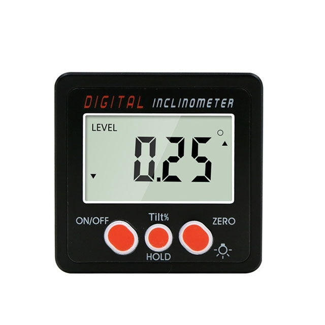 IP54 Precision Electronic Digital Display Inclinometer 4 x 90 Degree Protractor Angle Box - HoMEdemic™ 