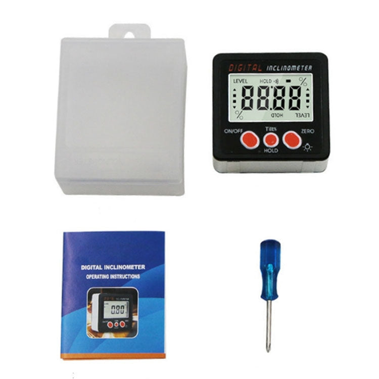 IP54 Precision Electronic Digital Display Inclinometer 4 x 90 Degree Protractor Angle Box - HoMEdemic™ 