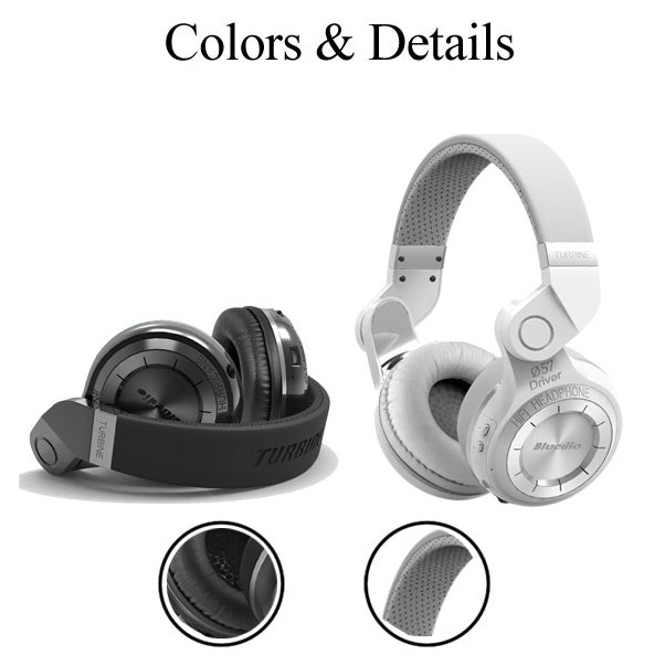 Bluedio T2 Turbine Wireless Bluetooth 4.1 Stereo Headphones Headset with Mic, For iPhone, Samsung, Huawei, Xiaomi, HTC and Other Smartphones, All Audio Devices(Black) - HoMEdemic™ 