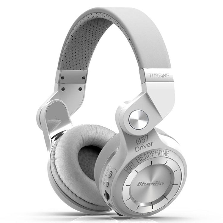 Bluedio T2+ Turbine Wireless Bluetooth 4.1 Stereo Headphones Headset with Mic & Micro SD Card Slot & FM Radio, For iPhone, Samsung, Huawei, Xiaomi, HTC and Other Smartphones, All Audio Devices(White) - HoMEdemic™ 