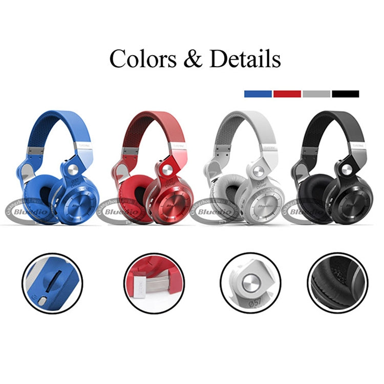 Bluedio T2+ Turbine Wireless Bluetooth 4.1 Stereo Headphones Headset with Mic & Micro SD Card Slot & FM Radio, For iPhone, Samsung, Huawei, Xiaomi, HTC and Other Smartphones, All Audio Devices(White) - HoMEdemic™ 