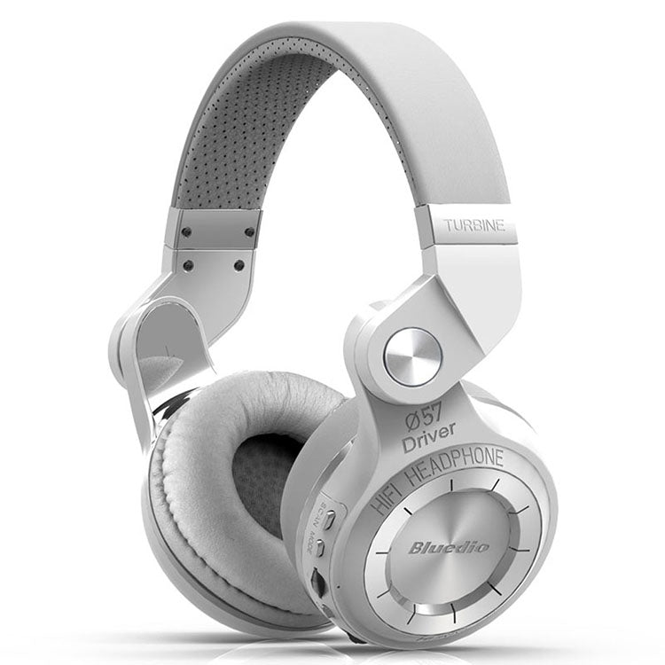 Bluedio T2+ Turbine Wireless Bluetooth 4.1 Stereo Headphones Headset with Mic & Micro SD Card Slot & FM Radio, For iPhone, Samsung, Huawei, Xiaomi, HTC and Other Smartphones, All Audio Devices(White) - HoMEdemic™ 