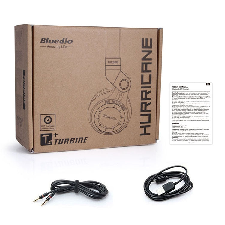 Bluedio T2+ Turbine Wireless Bluetooth 4.1 Stereo Headphones Headset with Mic & Micro SD Card Slot & FM Radio, For iPhone, Samsung, Huawei, Xiaomi, HTC and Other Smartphones, All Audio Devices(White) - HoMEdemic™ 