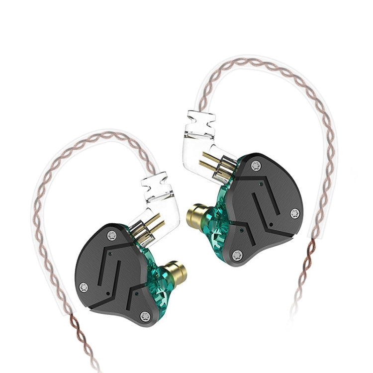 KZ ZSN Circle Iron Moving Iron Quad-core Wired Control In-ear Mega Bass HiFi Earphone without Microphone (Cyan) - HoMEdemic™ 