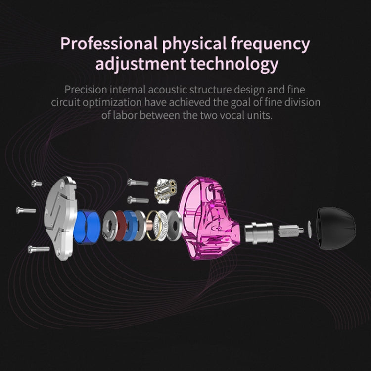 KZ ZSN Circle Iron Moving Iron Quad-core Wired Control In-ear Mega Bass HiFi Earphone without Microphone (Cyan) - HoMEdemic™ 