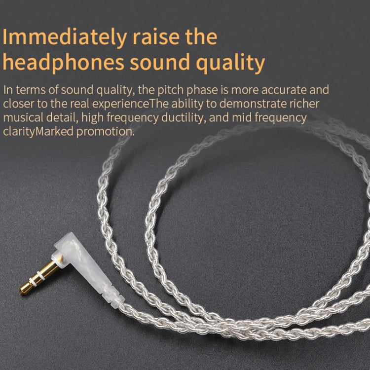 KZ 8 Pin Oxygen-free Copper Silver Plated Upgrade Cable for Most MMCX Interface Earphones(White) - HoMEdemic™ 