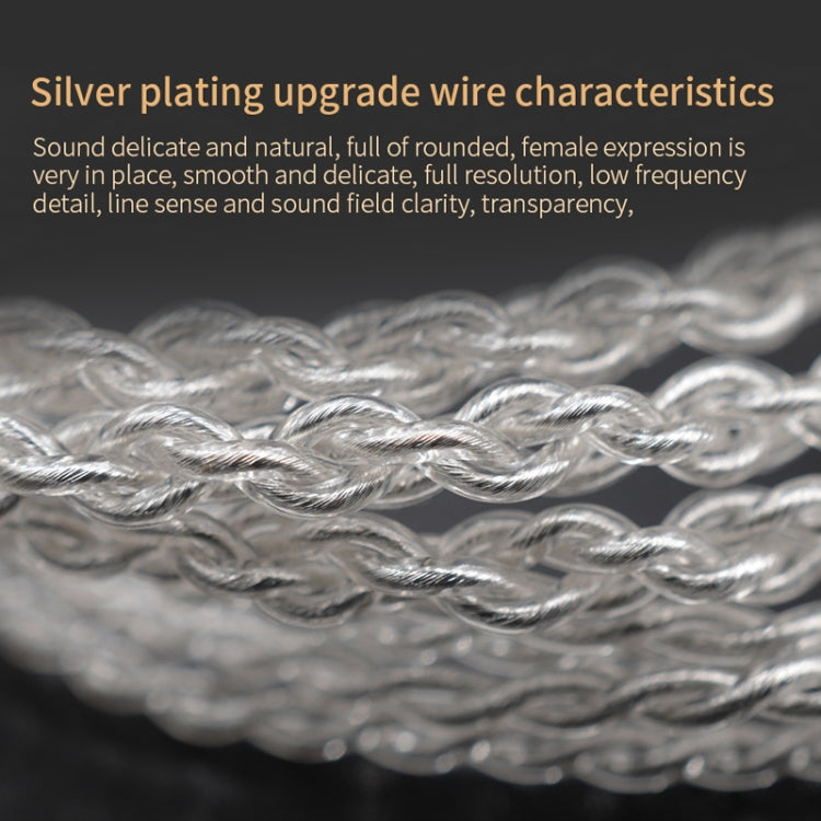 KZ 8 Pin Oxygen-free Copper Silver Plated Upgrade Cable for Most MMCX Interface Earphones(White) - HoMEdemic™ 