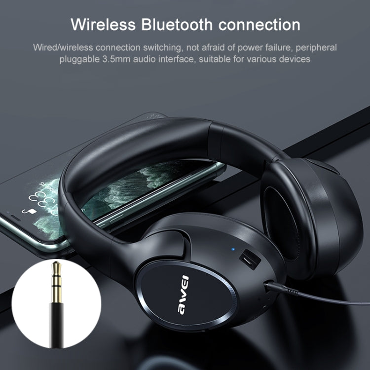 AWEI A770BL Bluetooth 5.0 Stereo Wireless Bluetooth Headset(Black) - HoMEdemic™ 