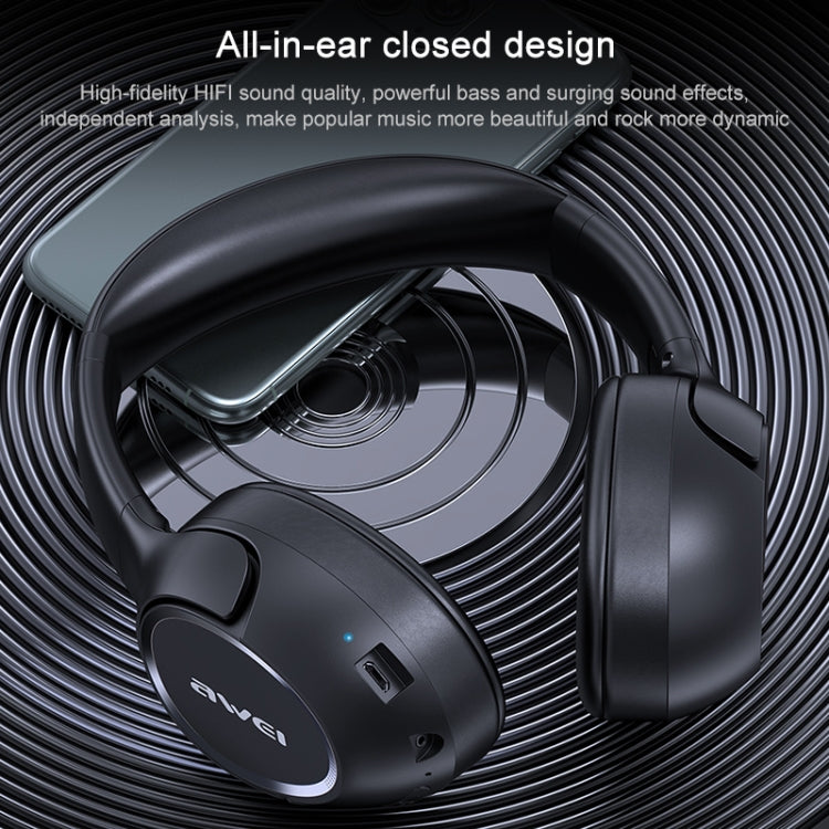 AWEI A770BL Bluetooth 5.0 Stereo Wireless Bluetooth Headset(Black) - HoMEdemic™ 