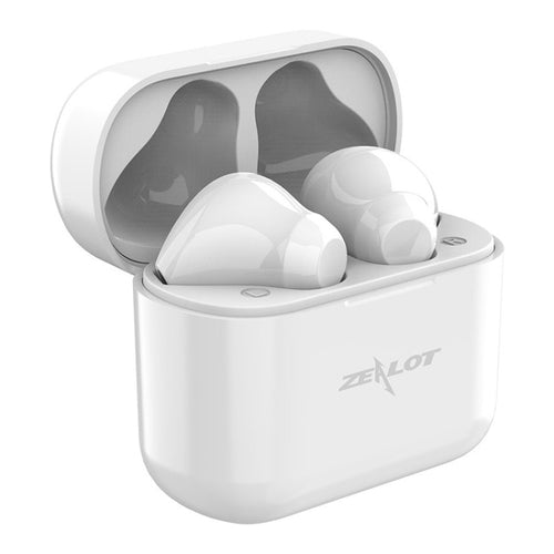 ZEALOT T3 Bluetooth 5.0 TWS Wireless Bluetooth Earphone with Charging Box, Support Touch & Call & Power Display(White) - HoMEdemic™ 