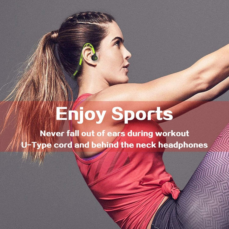 Mucro ML233 Foldable Wired Running Sports Headphones Night Neckband In-Ear Stereo Earphones, Cable Length: 1.2m(Green) - HoMEdemic™ 