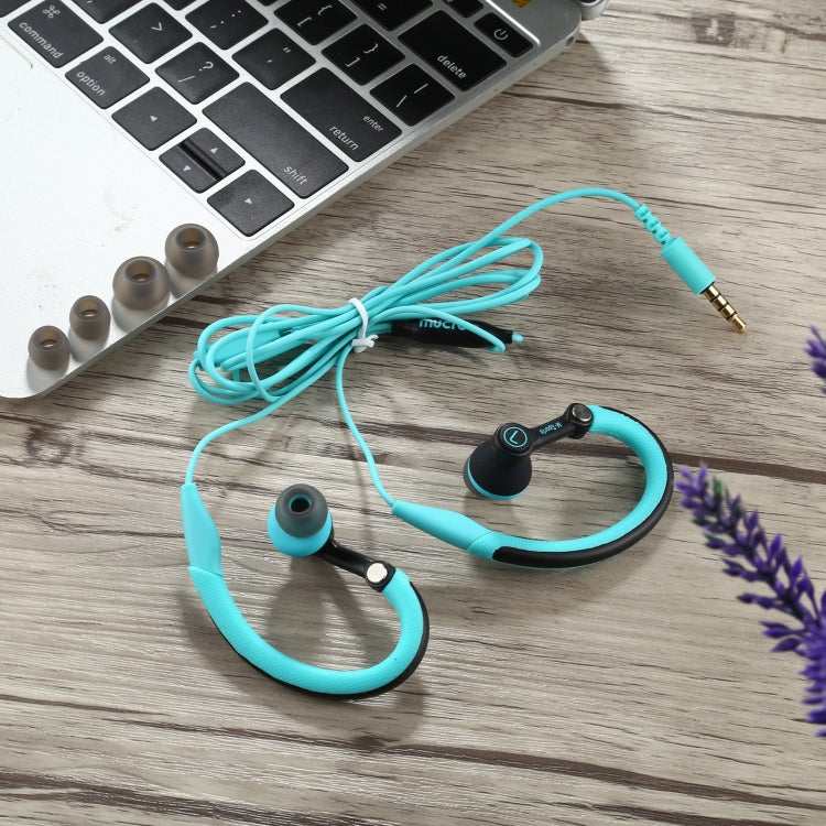 Mucro MB-232 Running In-Ear Sport Earbuds Earhook Wired Stereo Headphones for Jogging Gym(Blue) - HoMEdemic™ 