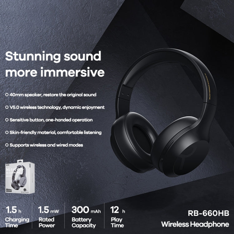 REMAX RB-660HB Multifunctional Wireless Bluetooth Headset with 3.5mm Audio Cable - HoMEdemic™ 
