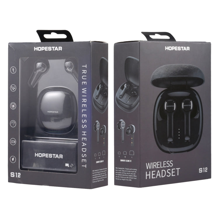 HOPESTAR S12 Bluetooth 5.0 True Wireless Bluetooth Earphone (Black) - HoMEdemic™ 