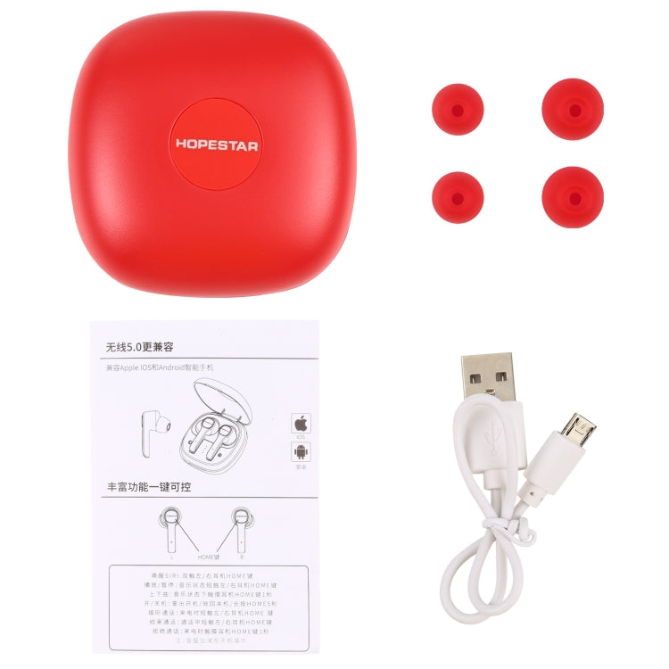 HOPESTAR S12 Bluetooth 5.0 True Wireless Bluetooth Earphone (Red) - HoMEdemic™ 