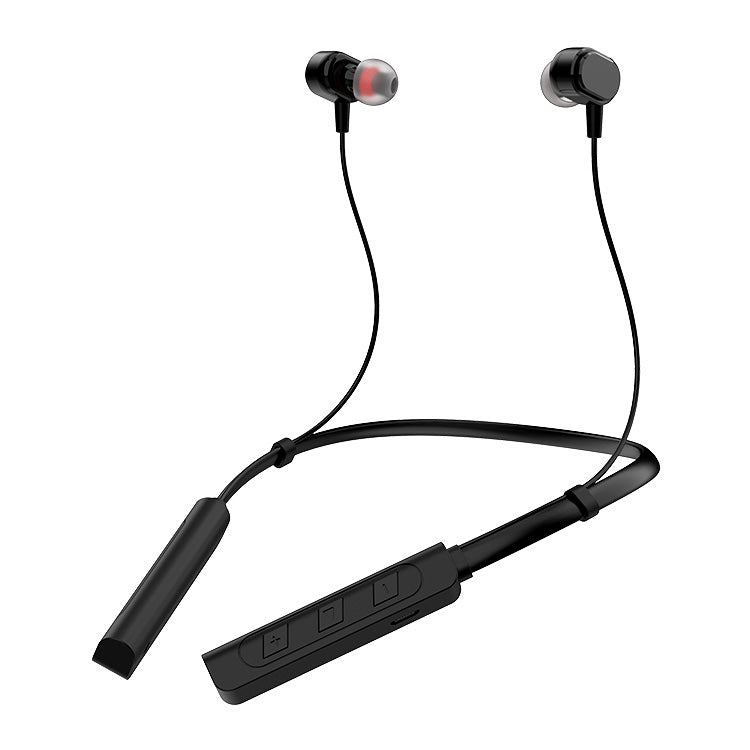 AIN MK-I01 IPX4 Waterproof Neck-mounted Wire-controlled Sports Bluetooth Earphone with Cable Buckle, Support Call & Voice Assistant(Black) - HoMEdemic™ 