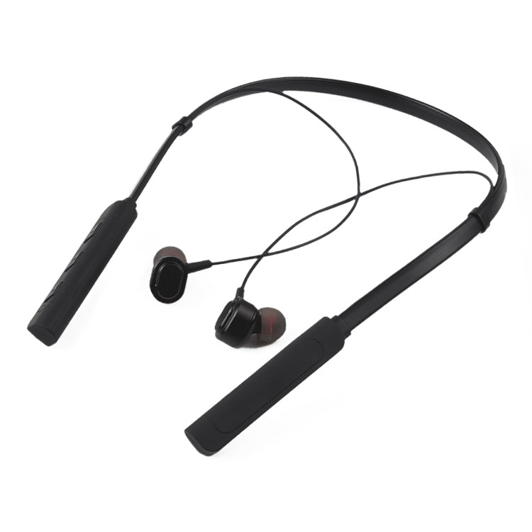 AIN MK-I01 IPX4 Waterproof Neck-mounted Wire-controlled Sports Bluetooth Earphone with Cable Buckle, Support Call & Voice Assistant(Black) - HoMEdemic™ 