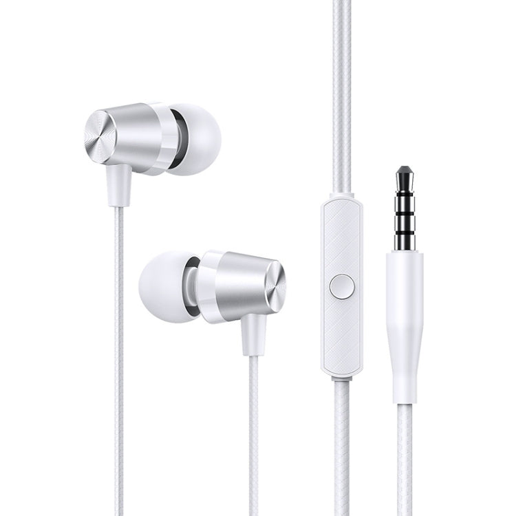 30 PCS USAMS EP-42 3.5mm Plating Metal In-ear Wired Earphone, Length: 1.2m, Test Tube Packaging(White) - HoMEdemic™ 