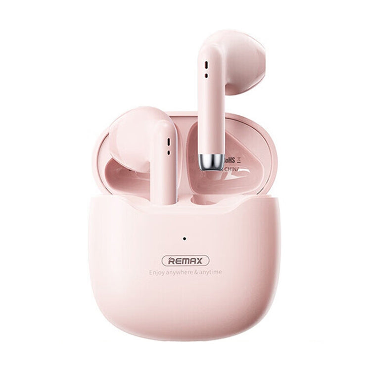 REMAX TWS-19 Semi In-ear Dual Host Wireless Bluetooth Earphones (Pink) - HoMEdemic™ 