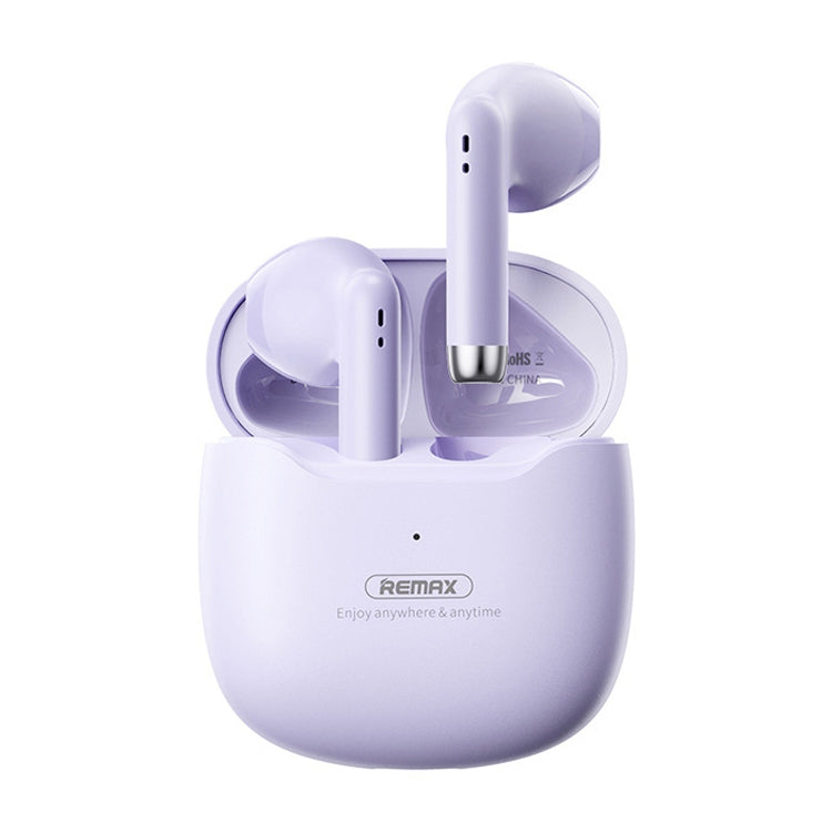 REMAX TWS-19 Semi In-ear Dual Host Wireless Bluetooth Earphones (Purple) - HoMEdemic™ 