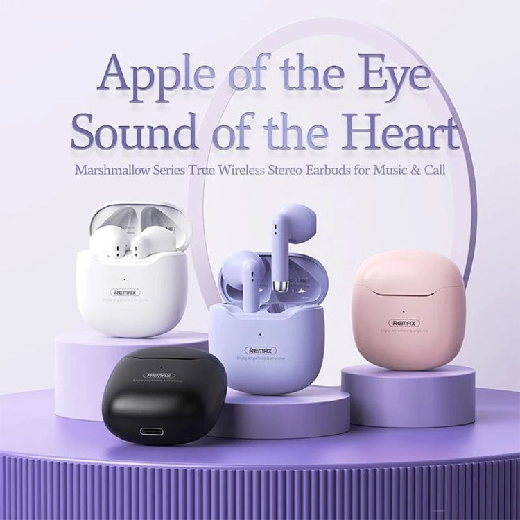 REMAX TWS-19 Semi In-ear Dual Host Wireless Bluetooth Earphones (Purple) - HoMEdemic™ 