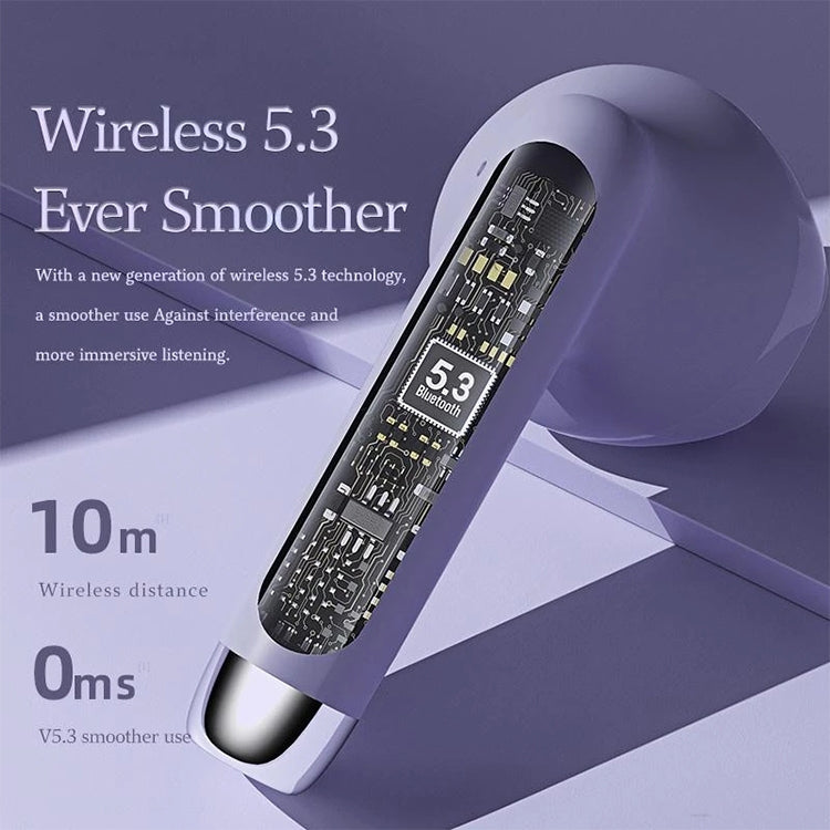 REMAX TWS-19 Semi In-ear Dual Host Wireless Bluetooth Earphones (Purple) - HoMEdemic™ 