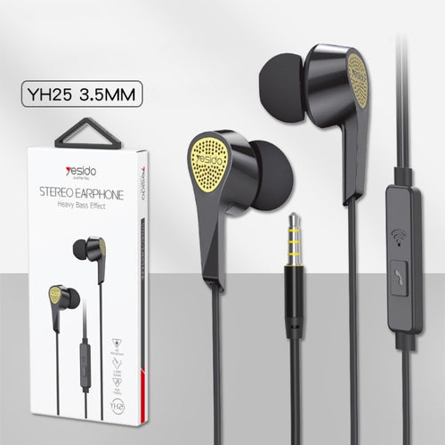 Yesido YH25 3.5mm In-Ear Wired Earphone, Length: 1.2m - HoMEdemic™ 