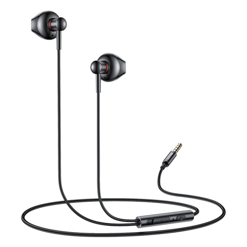 Yesido YH47 3.5mm Metal Line-Control In-Ear Wired Earphone, Length: 1.2m (Black) - HoMEdemic™ 