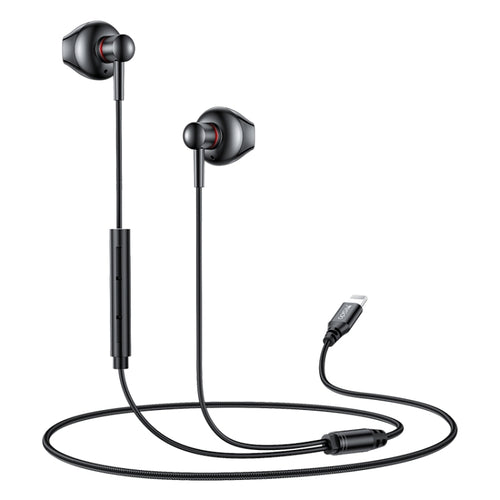 Yesido YH48 8 Pin Metal Line-Control In-Ear Wired Earphone, Length: 1.2m (Black) - HoMEdemic™ 