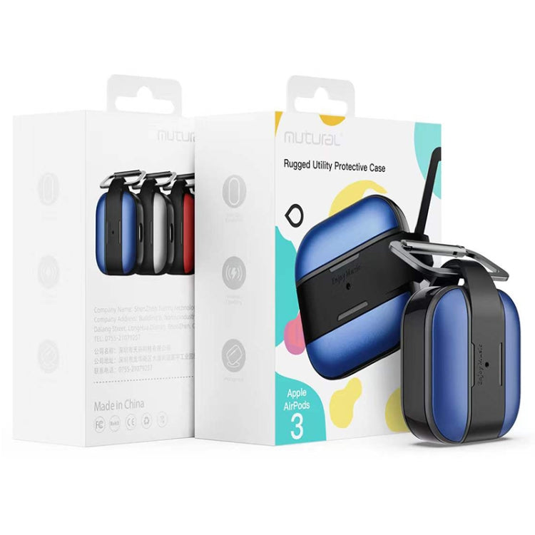 Mutural Rugged Utility Protective Case with Hook For AirPods 3 (Blue) - HoMEdemic™ 