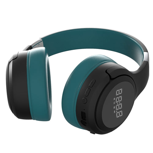 ZEALOT B28 Folding Headband Bluetooth Stereo Music Headset with Display (Dark Green) - HoMEdemic™ 