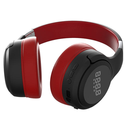 ZEALOT B28 Folding Headband Bluetooth Stereo Music Headset with Display (Red) - HoMEdemic™ 