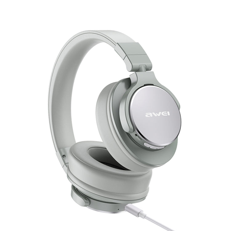 awei A710BL Foldable ANC Noise Cancelling Bluetooth Wireless Headset (Grey) - HoMEdemic™ 